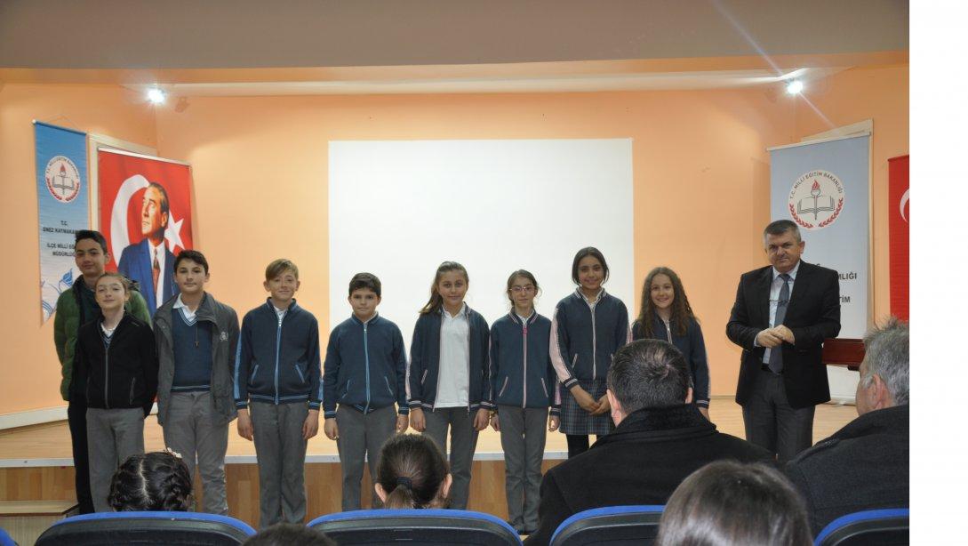 İlçe Milli Eğitim Müdürü Vedat UZUN´un Atatürk Ortaokulu Öğrencileri ile Toplantısı